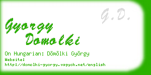 gyorgy domolki business card