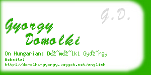 gyorgy domolki business card